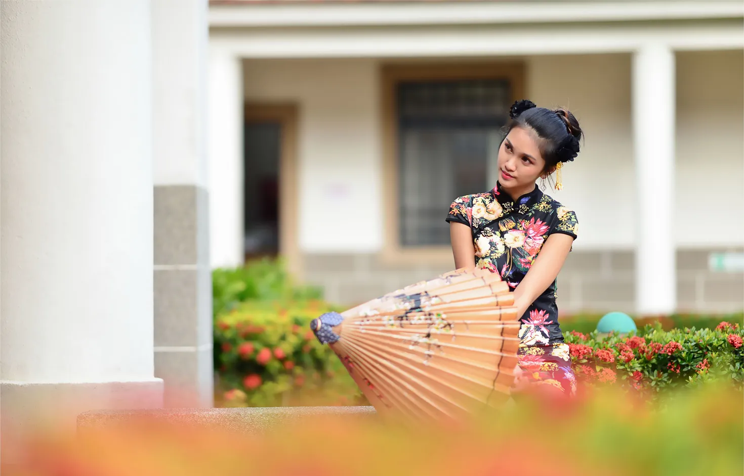 [Mzsock] NO.191 Chen Mengxin short cheongsam high heels beautiful legs street photography#[100P]-37